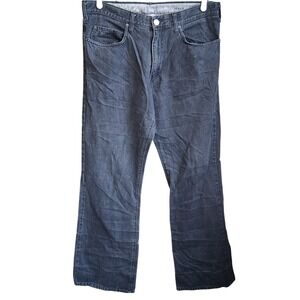 RARE Armani Collezioni Simin T S.P.A. Black Baumwolle Jeans Men's Black Sz US 36